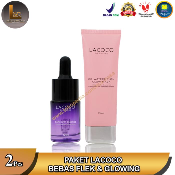 Gambar Paket Lacoco Series Dark Spot Essence & Watermelon Glow Mask dari AGEN NASA RESMI undefined Tokopedia