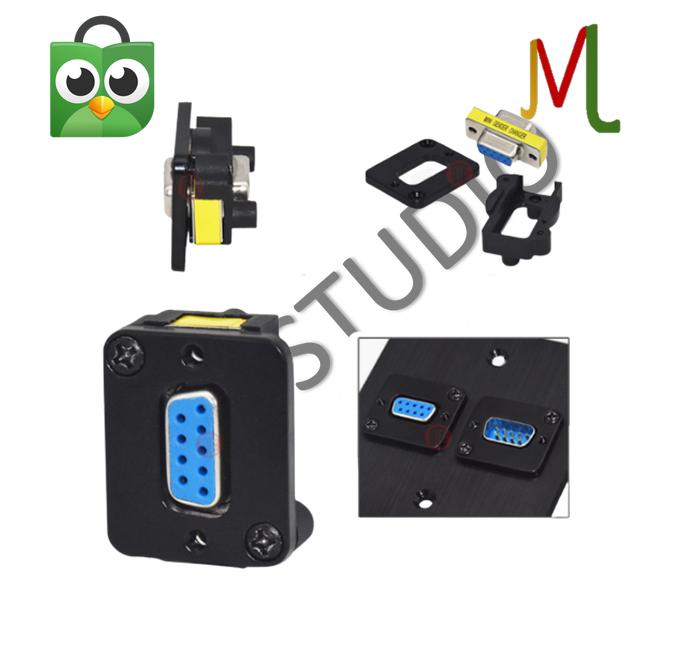 Gambar Panel Mount Socket Ethernet DB9 Lingkaran Bulat Mudah Digunakan - DB9 Female-Fema dari JMJ Studio undefined Tokopedia