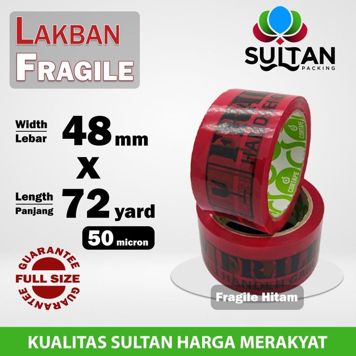 Gambar Sticker FRAGILE UNBOXING Stiker Cromo HANDLE WITH CARE 200PCS / PACK - LB Frag Hitam dari Sultan Packing undefined Tokopedia