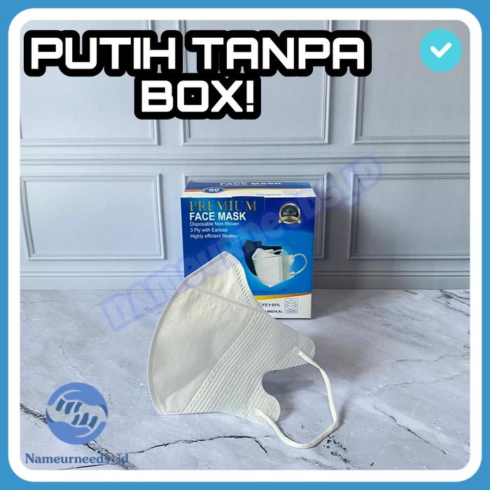 Gambar MASKER DUCKBILL 3PLY ISI 50 PCS FACEMASK DISPOSABLE MASK - FMPutihNonBox dari nameurneeds undefined Tokopedia