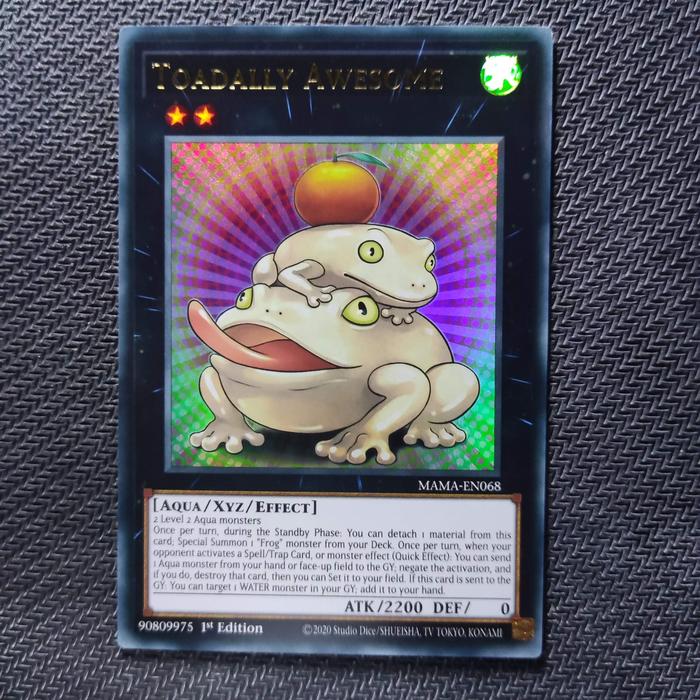 Ultra Rare MAMA-EN068 1st Edition Toadally Awesome TOADALLY AWESOME Ultra  Rare Yugioh Card | MAMA-EN068 1st Edition Near Mint (NM) Collector Card  Yu-Gi-Oh Card
