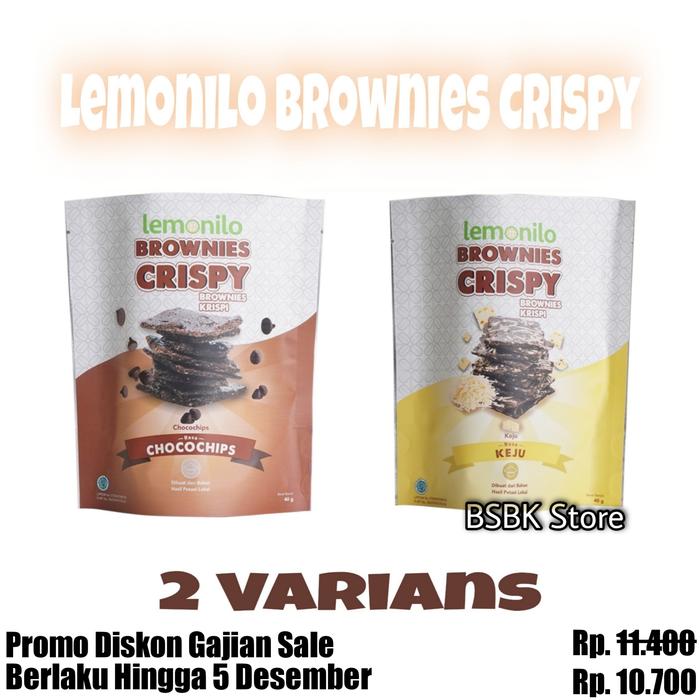 Gambar Lemonilo Brownies Crispy 2 Varians Rasa - Keju dari BSBK Store undefined Tokopedia
