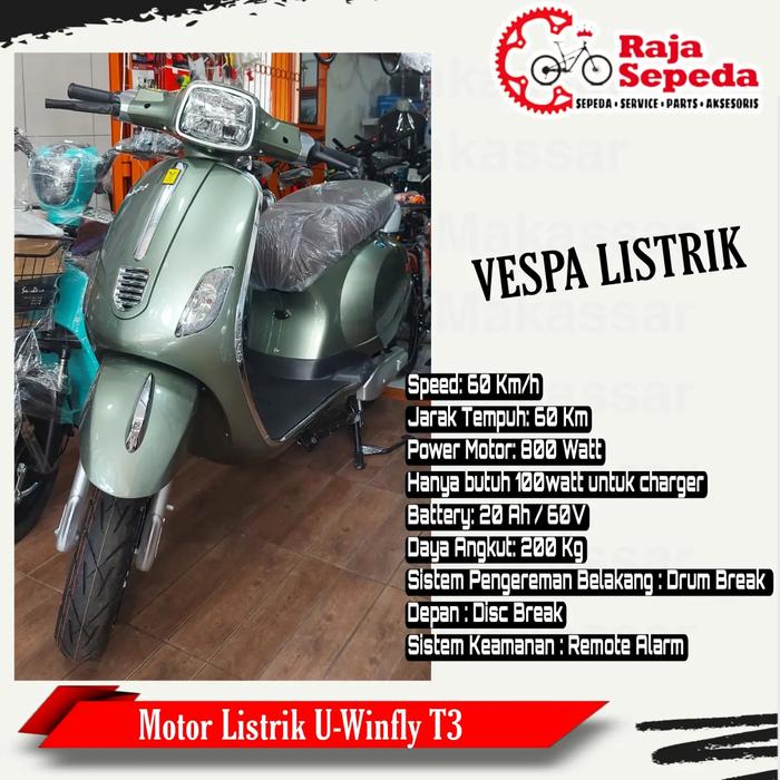 Gambar MOTOR LISTRIK UWINFLY T3 VESPA LISTRIK (OFF THE ROAD) dari RAJA SEPEDA MAKASSAR undefined Tokopedia