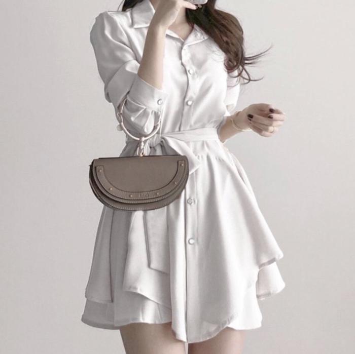 Gambar CASUAL BLOUSE KEMEJA MINI DRESS PREMIUM POLYESTER IMPORT KOREA FASHION - 1 dari BastetshopTokopedia undefined Tokopedia