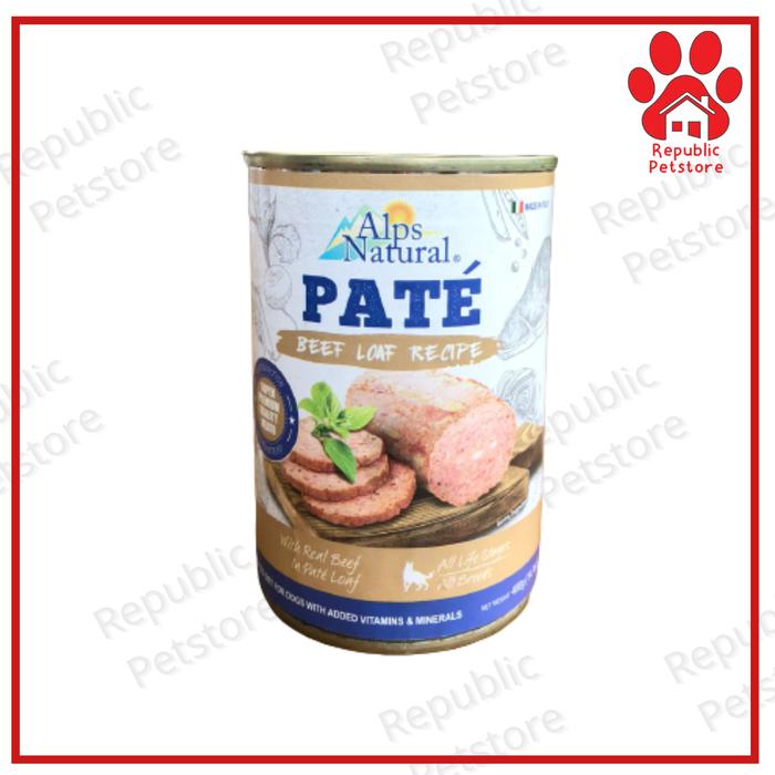 Gambar Makanan Basah Anjing alps natural PATE 400gr - Wet Dog Food all varian - Beef dari Republic Petstore undefined Tokopedia