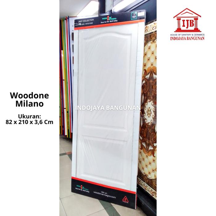Gambar Pintu Kayu HDF Tebal Kamar Mandi Putih Hitam - Milano dari INDOJAYA BANGUNAN BDG undefined Tokopedia