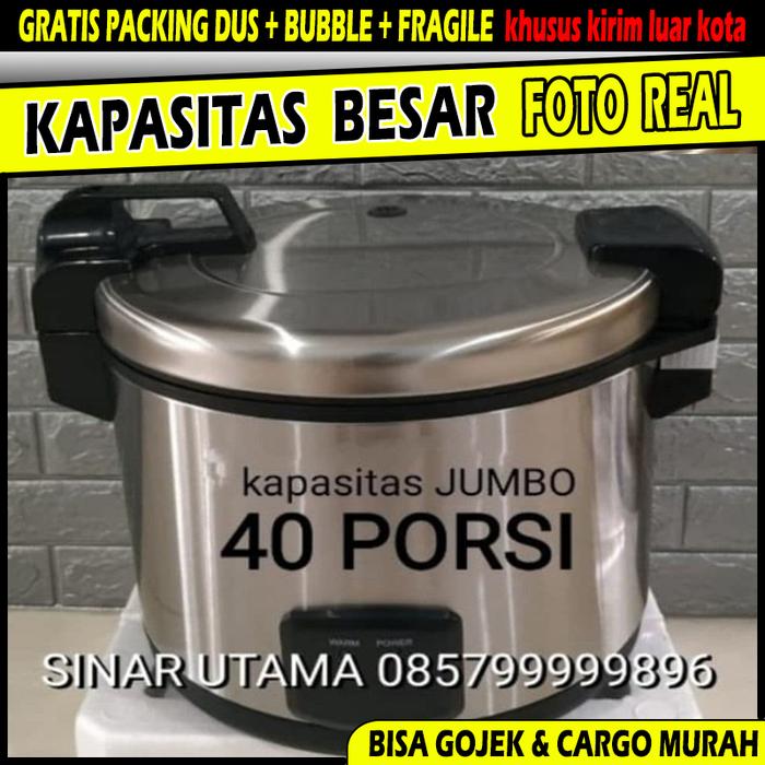 Gambar MAGIC COM JUMBO 40 PORSI Besar Rice Cooker JAR 20 LITER Nasi CATERING - Rice Warmer dari Toko.Sinar.Utama undefined Tokopedia