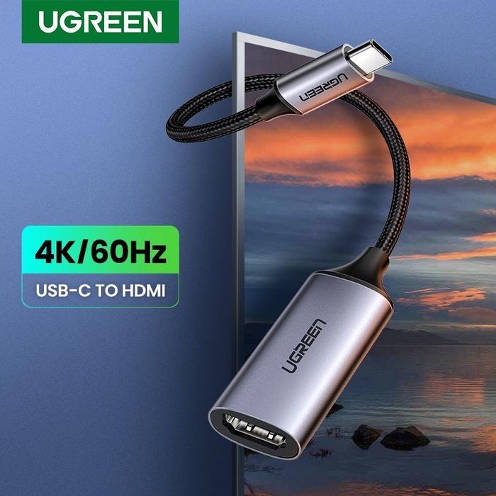 Gambar ugreen kabel macbook laptop type c thunderblot3 to hdmi tv monitor 4K - HDMI Female dari Vilox undefined Tokopedia