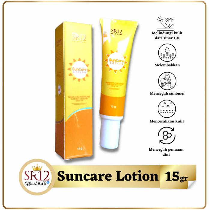 Gambar SUNCARE LOTION SR12 SKINCARE HERBAL PELEMBAB KULIT WAJAH PELINDUNG UVA dari Saudagar Skincare SR12 undefined Tokopedia