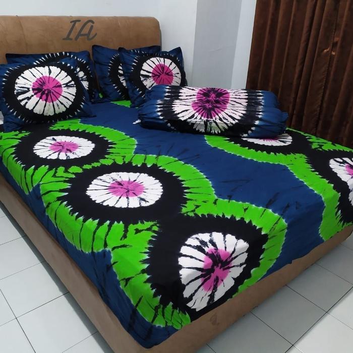 Gambar SPREI BATIK JUMPUTAN SIZE180x200 - Biru, 180x200 dari ERL Batik Fashion undefined Tokopedia