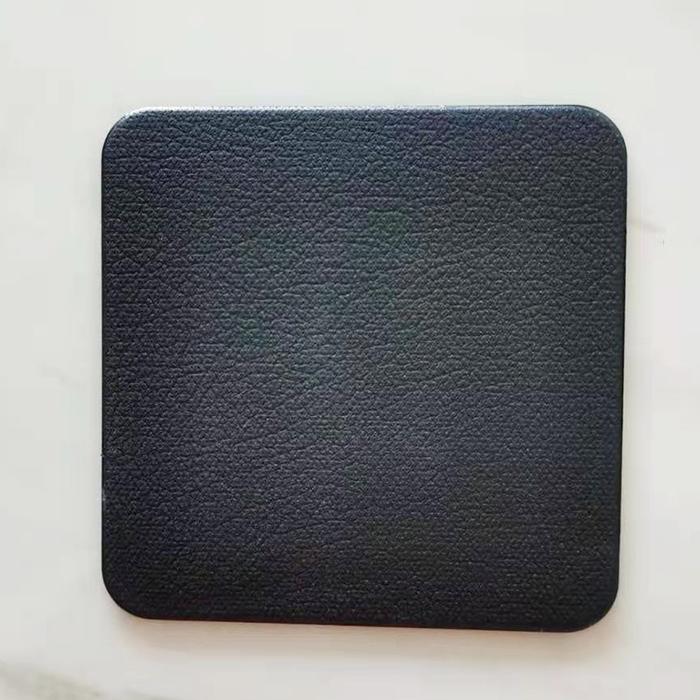 Gambar Tatakan Gelas Tahan Panas PVC / Coaster Kotak - Hitam dari Sejati Official Store undefined Tokopedia