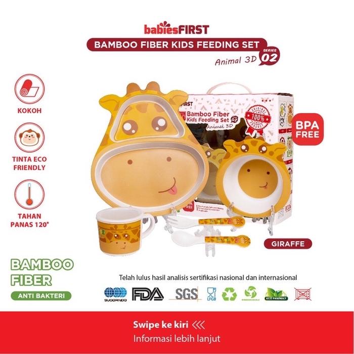 Gambar Babiesfirst Bamboo Fiber Feeding Set / Tempat Makan Anak - Girrafe dari Dear Goods 2 undefined Tokopedia