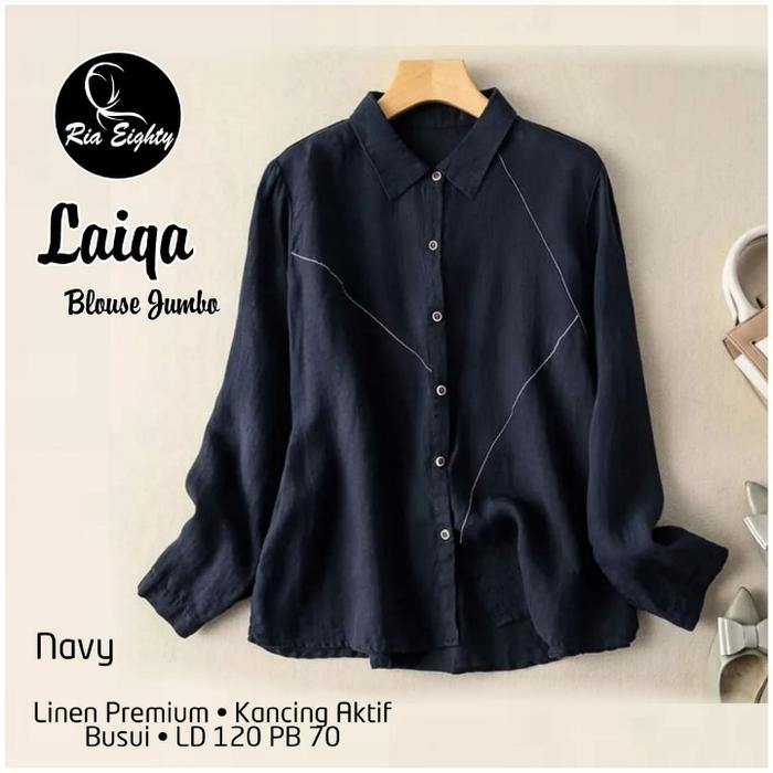 Gambar blus polos atasan wanita bahan katun rami best collection laig - code 3 dari SachiAdia undefined Tokopedia