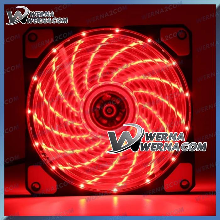 Gambar FAN CASING GAMING LED PC / CPU Ultra Silent 12CM RGB dan MERAH - Merah dari Werna-Werna Komputer undefined Tokopedia