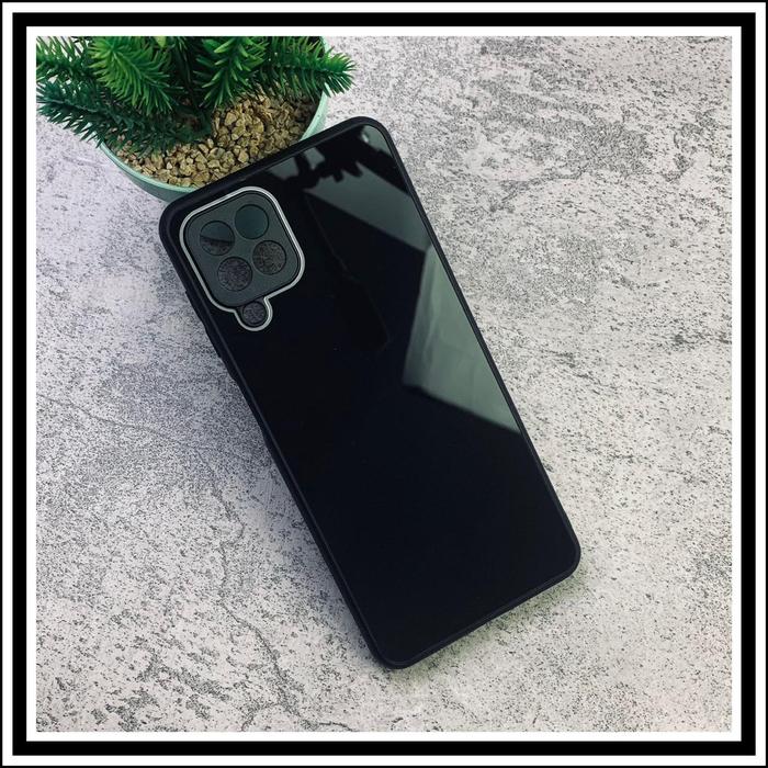 Gambar SAMSUNG GALAXY A12 / M12 CASE UME CRYSTAL GLASS SOFT TEMPERED HARD TPU - HITAM., SAMSUNG A12 dari Markas acc 88 undefined Tokopedia