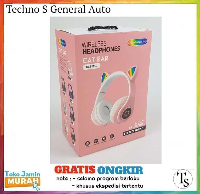 Gambar Wireless Headphone Cat Ear / Bluetooth Headset Telinga Kucing - A1 dari Techno S General Auto / TSGA undefined Tokopedia