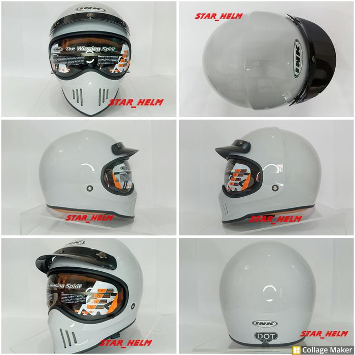 Gambar HELM FULLFACE RETRO INK TROOPER ORIGINAL - Asphalt grey dari STAR_HELM undefined Tokopedia