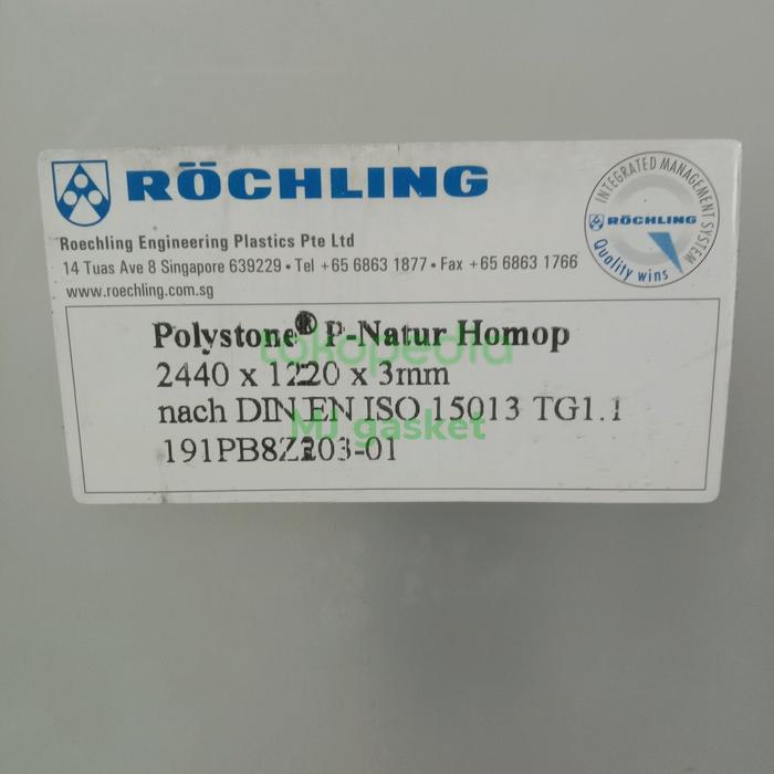 Pp Rochling Jual polypropylene rochling / PP lembaran tebal 4mm 48cm x 107cm ...