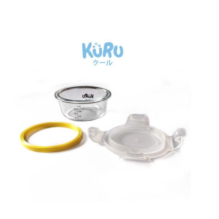 Gambar Wadah Kaca Penyimpanan Makanan Mpasi Anak - KURU Glass Food Container - 1Pcs dari Baby Talk undefined Tokopedia