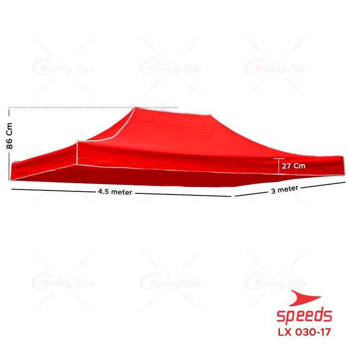 Gambar SPEEDS Atap Tenda Lipat 2x2m Jualan Atap Tenda Pameran Bazar Camping 600D Outdoor Kanopi Hujan Kain Oxford Waterproof 030-14 - -17 3x4.5Merah dari Calary Toys undefined Tokopedia