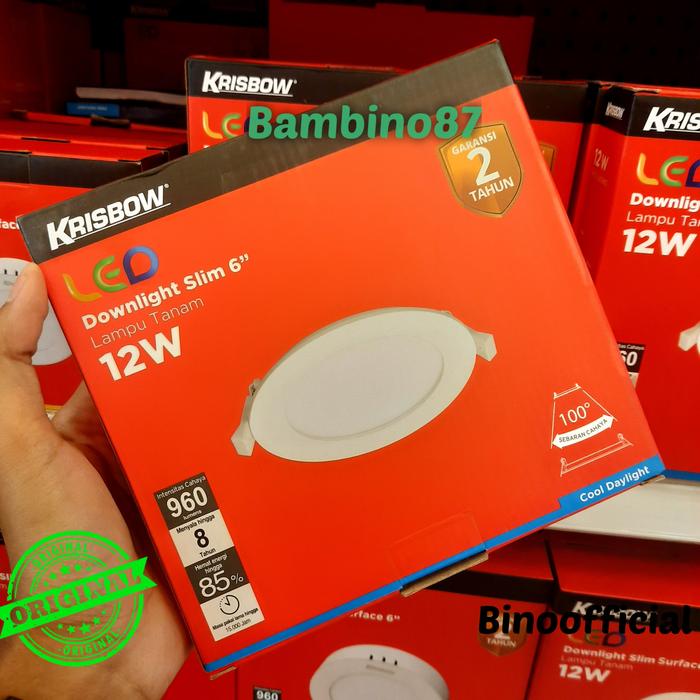 Gambar Lampu Downlight Bulat Led 12 Watt 800 Lm Krisbow / Lampu Plafon Krisbo - Putih dari Bambino87 undefined Tokopedia