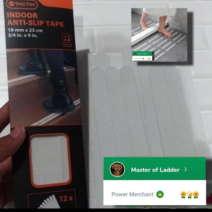 Gambar 3M Stiker Safety Walk Anti Slip Kamar Mandi merk 3M Isi 12 pcs putih - TACTIX dari Master of Ladder undefined Tokopedia
