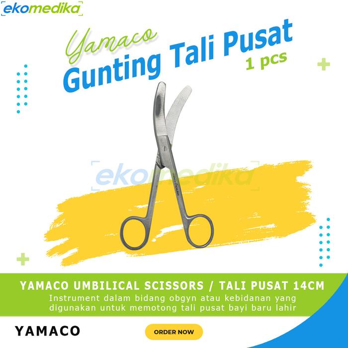 Gambar Gunting Umbilical/Tali Pusar 14cm YAMACO dari Eko Medika undefined Tokopedia