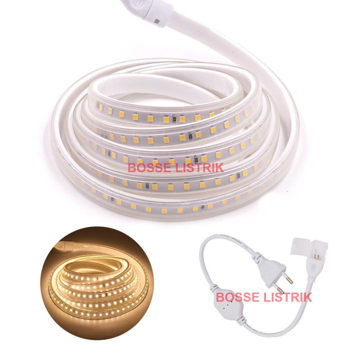 Gambar Lampu Selang LED Strip 2835 120Led/M AC 220V 100M (Cutable per 1M) - Warm White dari Bosse Listrik undefined Tokopedia