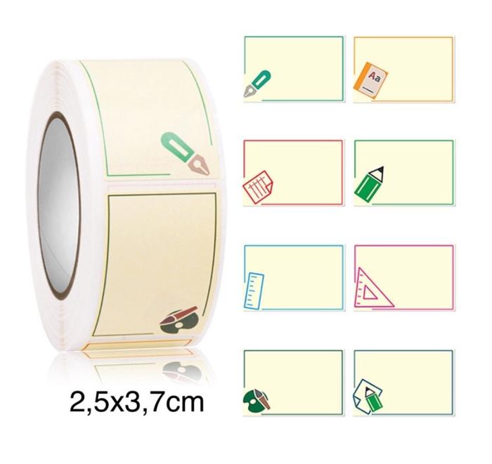 Gambar stiker label kosong persegi panjang utk label nama atau label barang a - label pencil, 250pcs dari VJKids undefined Tokopedia