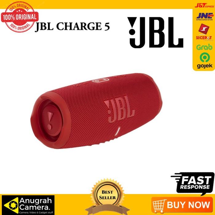 Gambar JBL CHARGE 5 WIRELESS PORTABLE BLUETOOTH SPEAKER - RED, 7 HARI dari Anugrah Camera undefined Tokopedia