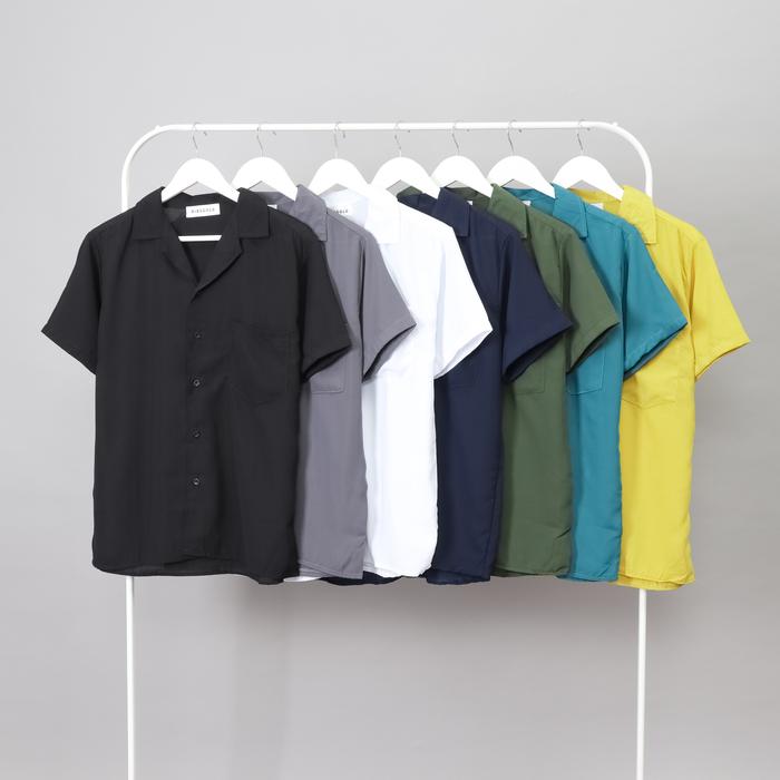 Gambar Kemeja Pendek Amarine Pria Nyaman Santai Lembut Casual - Putih, M dari arida.id undefined Tokopedia