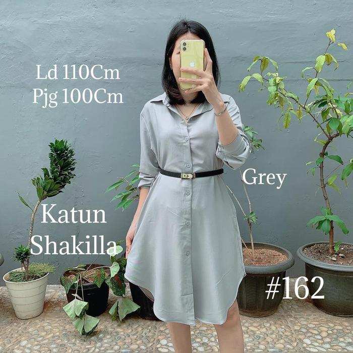 Gambar BAJU KEMEJA TUNIK WANITA FASHION SHAKILLA - Grey dari JjShop198 undefined Tokopedia