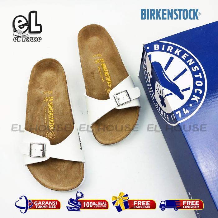 Gambar BIRKENSTOCK MADRID/SANDAL BIRKEN/BIRKEN WANITA/SANDAL FLAT BIRKEN - WHITE, 37 dari KMDShop undefined Tokopedia
