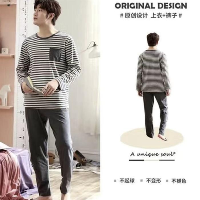 Gambar PIYAMA COWOK DEWASA KAOS SPANDEX IMPORT BAJU TIDUR PRIA SET CELANA - 1, XL dari BastetshopTokopedia undefined 4 Tokopedia