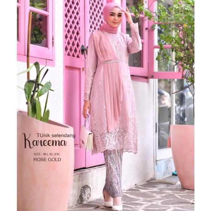 Gambar Kebaya Jumbo Ld 140 - Tunik Brukat Selendang Jumbo - Dress Pesta Jumbo - Rose Gold, Atasan Saja dari Etc Collection undefined Tokopedia