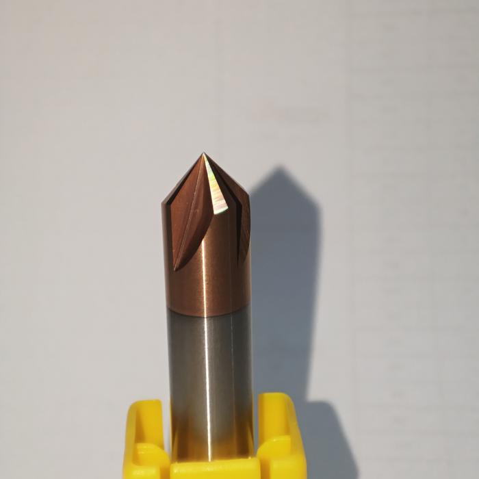 Gambar CHAMFER END MILL 4F 8mm 90° lurus grafir V Bit CNC router bits - hrc55 BRONZE dari ajap cnc undefined Tokopedia