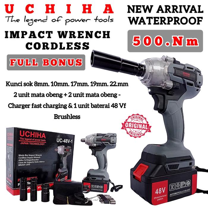 Gambar MESIN CORDLESS DRILL IMPACT WRENCH mesin buka baut ban mobil motor - TYPE 48-1KARDUS dari official uchiha Indonesia undefined Tokopedia