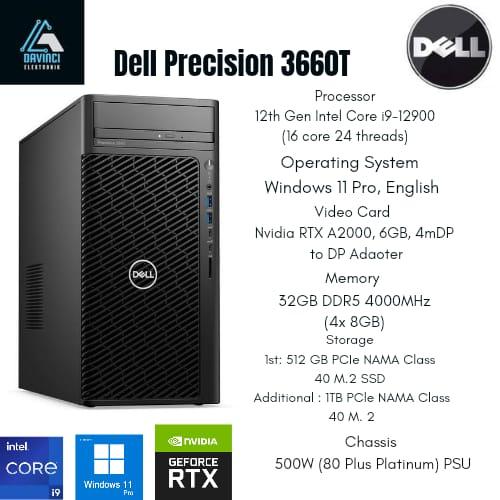 Dell Desktop Precision 3660t I9-12900 32gb 512gb1tb Ssd Rtx A2000 6gb