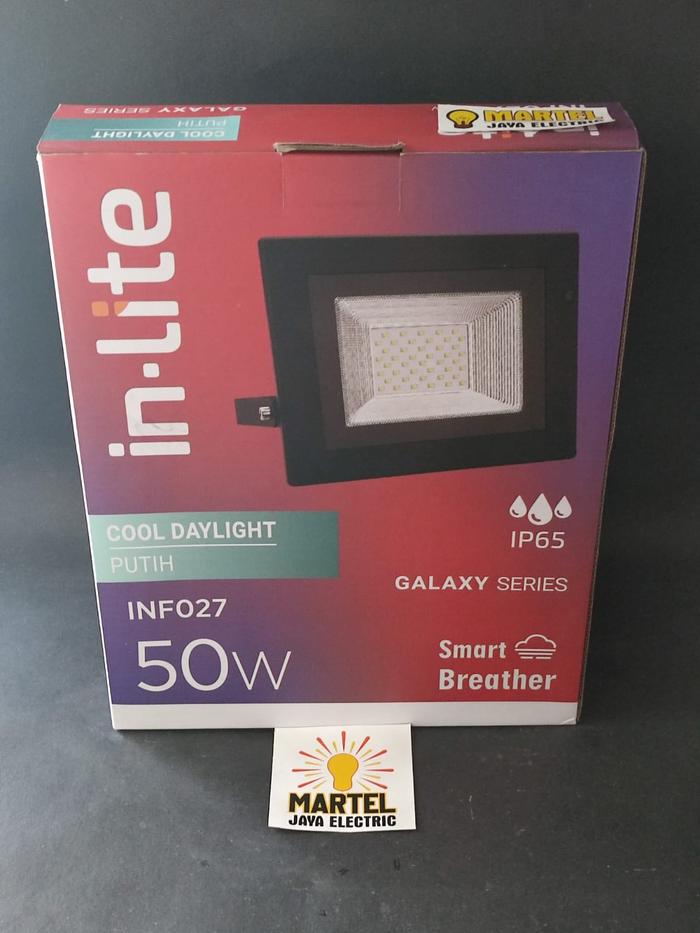 Gambar LAMPU SOROT/FLOODLIGHT/LAMPU TEMBAK LED INLITE GALAXY INF027 50 WATT - Putih dari Martel jaya electric undefined Tokopedia