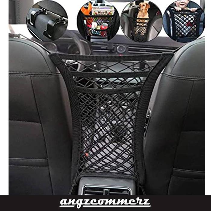 Gambar Keranjang Jaring Car Seat Pocket Storage Pocket Storage Net Double Net - Double Net dari angzcommerz Indonesia undefined Tokopedia