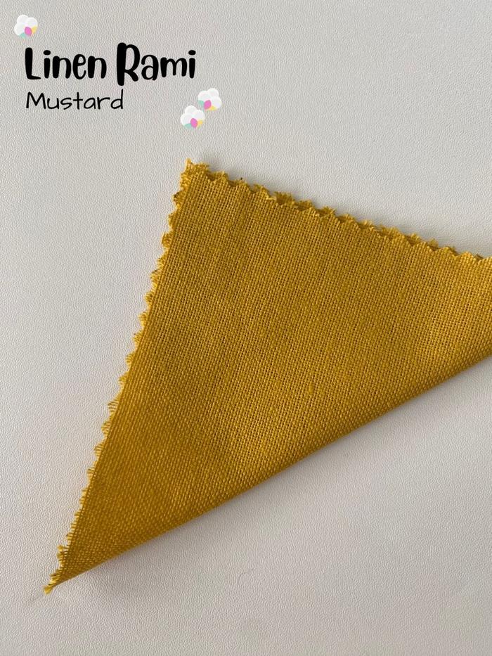 Gambar 1 Meter Kain Linen Rami Bahan Katun Linen - MUSTARD dari TigaKain undefined Tokopedia
