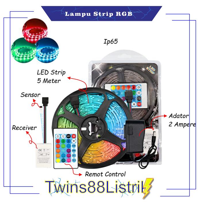 Gambar Lampu LED RGB IP 65 / IP 20 Lampu Warna Warni - IP65 / 5 METER dari Twins88listrik undefined Tokopedia