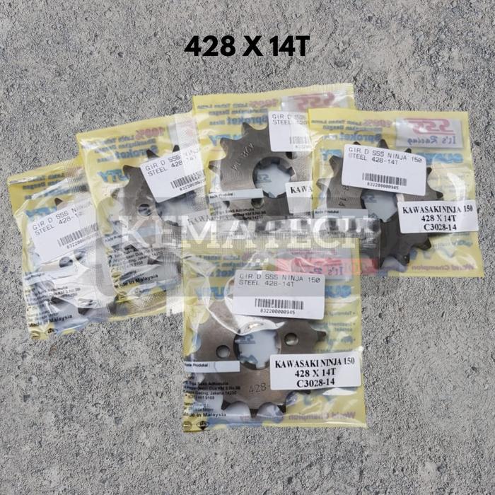 Gambar GEAR DEPAN RACING SSS 428 x 14T / 428 x 15T NINJA R/RR/S | GIR DEPAN - 428 x 14T dari Kematech Motoshop undefined 2 Tokopedia