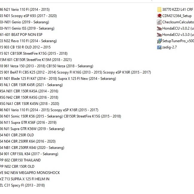 Gambar 30 file bin xdf remap std keihin & 2 software honda ecu v330 & v302 dari Reix the crawler undefined Tokopedia
