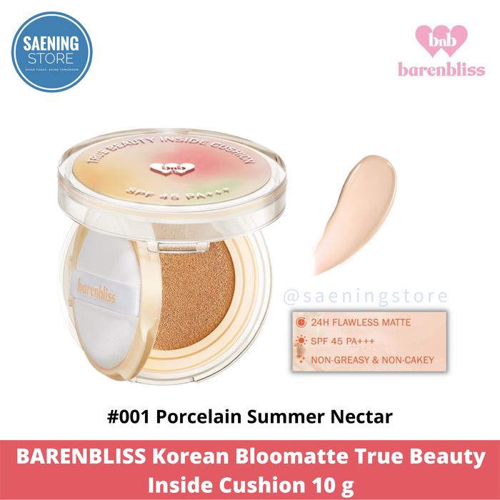 Gambar BNB BARENBLISS Korean Bloomatte True Beauty Inside Cushion - 001 Porcelain dari Saening Store Beauty ID undefined Tokopedia