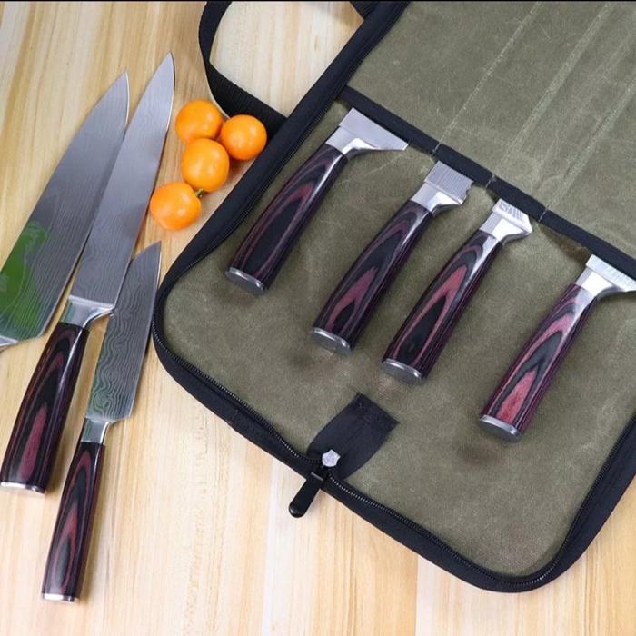 Gambar knife bag/tas pisau dapur chef/tas tempat pisau dapur roll - Hijau dari Eirus_,Ninetyfour undefined Tokopedia