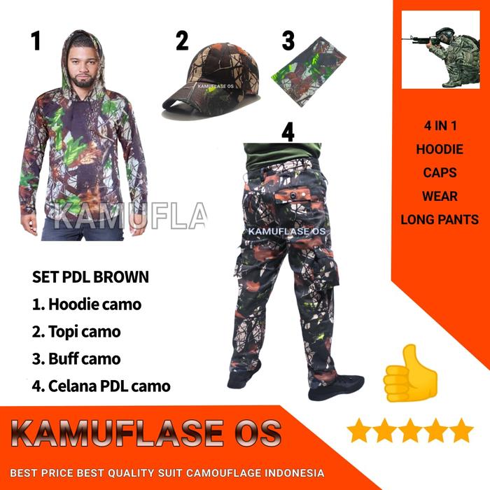 Gambar Stelan baju kamo/kamuflase. setelan baju hunting/berburu - SET Brown, M. 28 dari KAMUFLASE OS RNS undefined Tokopedia