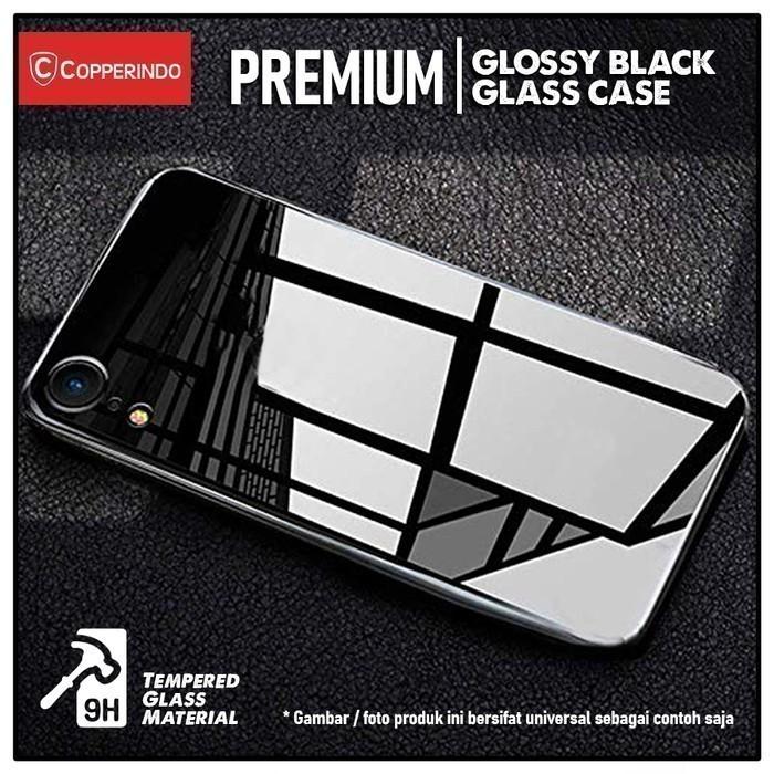 Promo COPPER Realme C20 Premium Glass Case Glossy Black Kota