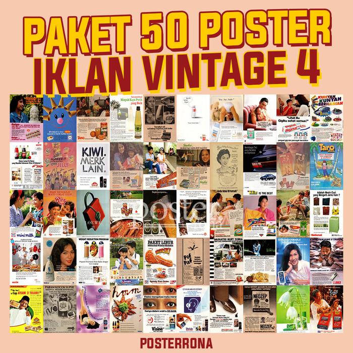 Gambar [50 PCS] POSTER IKLAN JADUL VINTAGE RETRO SERIES - IKLAN#4, A6 SIAP TEMPEL dari Posterrona undefined Tokopedia
