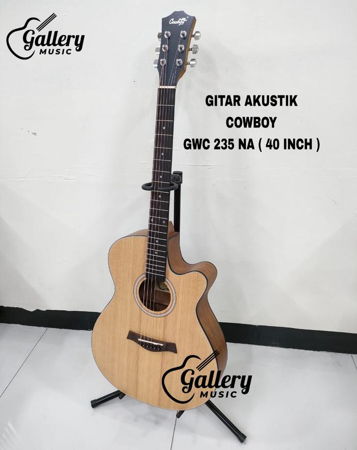 Gambar Gitar akustik cowboy GWC 235 NA NS gitar cowboy 40inch ORIGINAL - NA Natural, Gitar Tas Pick dari Alifiansyah undefined Tokopedia
